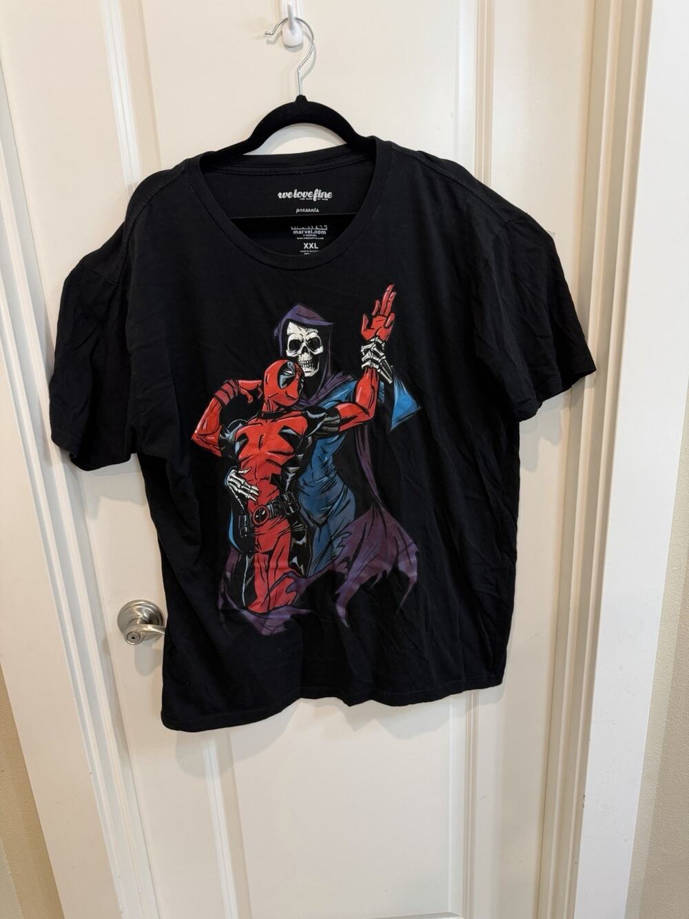WeLoveFine Marvel Deadpool Death Dance T-Shirt XXL Black Graphic Tee